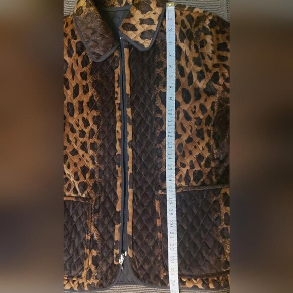 Leopard Print Reversible Quilted Jacket S Y2K Indie Sleaze Streetwear - Picture 8 of 14
